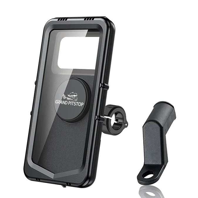 GrandPitstop Handlebar Mount Fully Waterproof Bike / Motorcycle / Scooter Mobile Phone Holder Mount without charger