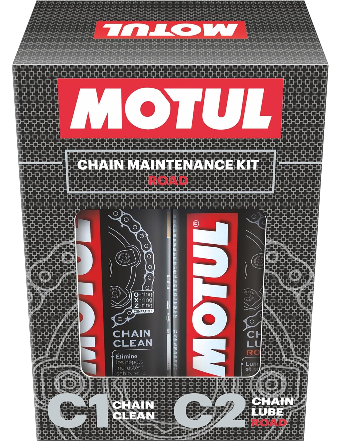 Motul Chain Clean (C1) and Chain Lube (C2) Kit - 150 ml each