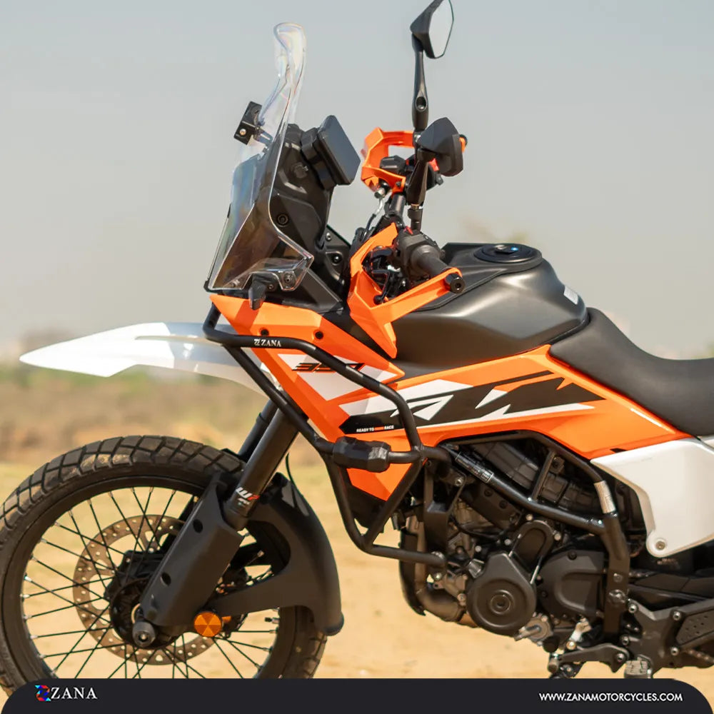 Zana- Tank Guard /Crash Guard With Slider Puck Black For KTM ADV 390 2025
