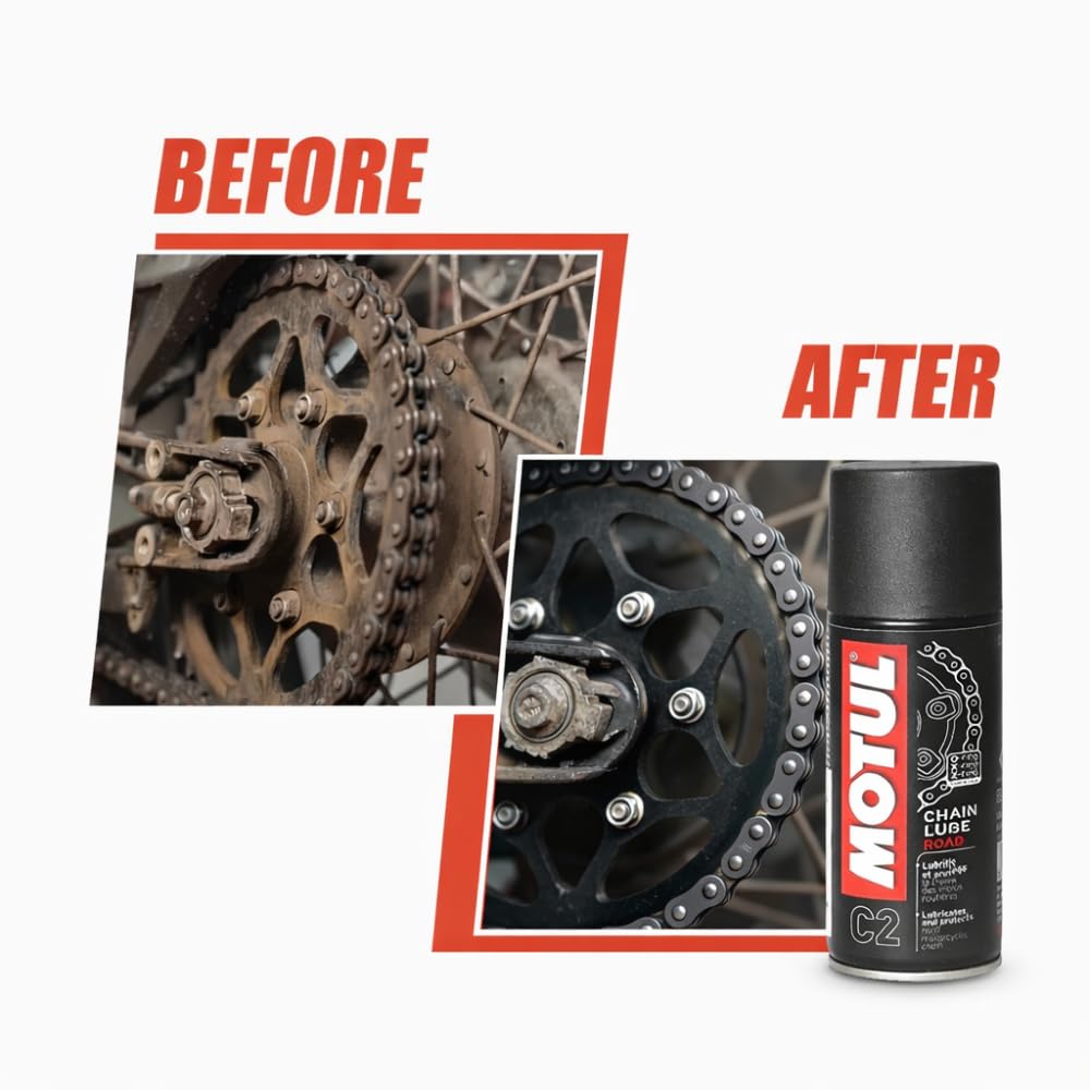 Motul Chain Clean (C1) and Chain Lube (C2) Kit - 150 ml each